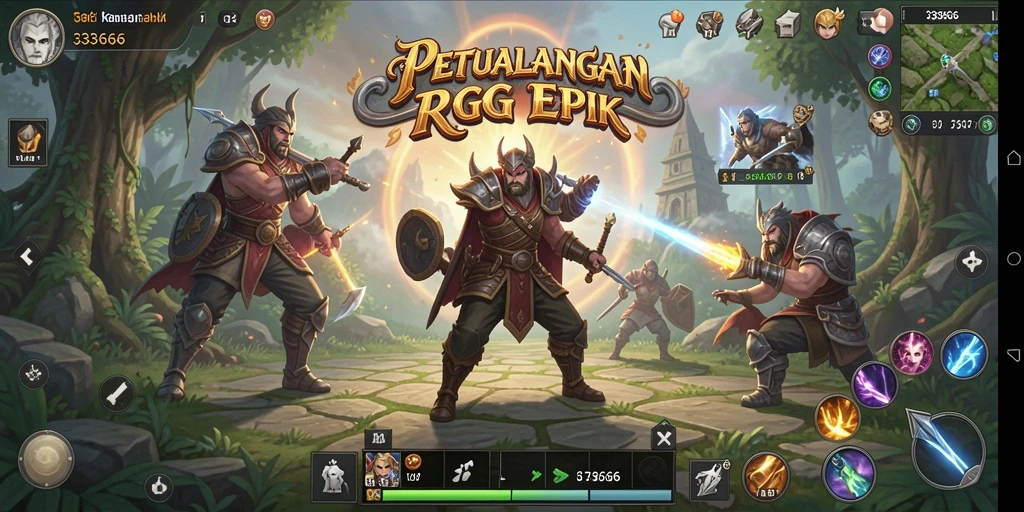 Tampilan gameplay RPG yang mendalam dan menakjubkan dari 333666.