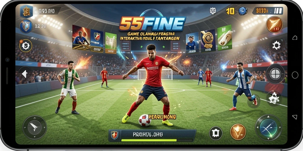 Screenshot gameplay 55FIVE yang menampilkan aksi seru dalam olahraga.