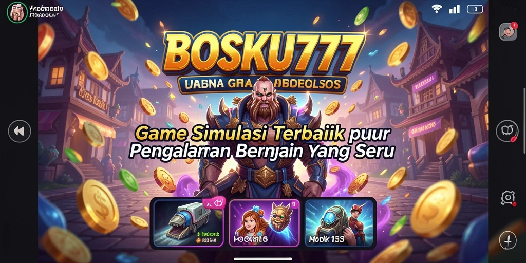 Gambar gameplay utama BOSKU777 menunjukkan pengalaman simulasi yang mendebarkan.