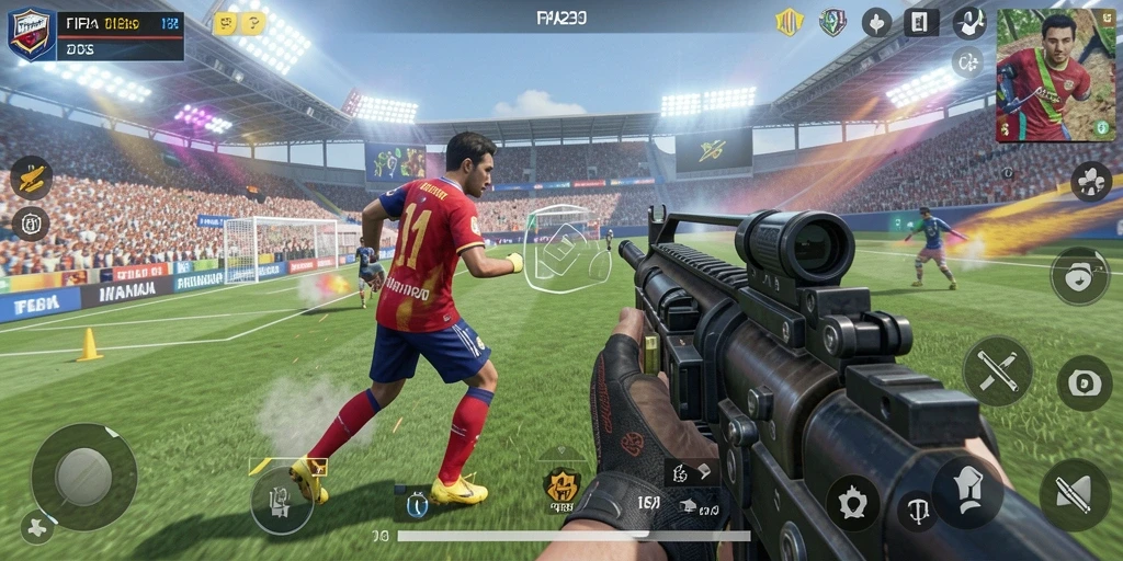 Screenshot gameplay FIFA234 menampilkan aksi seru dan strategi yang menegangkan.