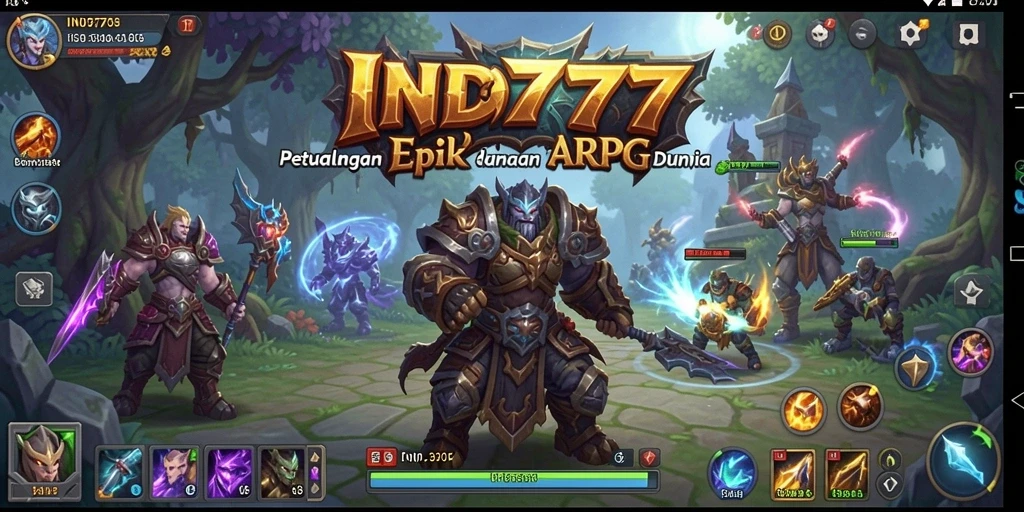 Menampilkan pertempuran seru dalam dunia fantasi ARPG.