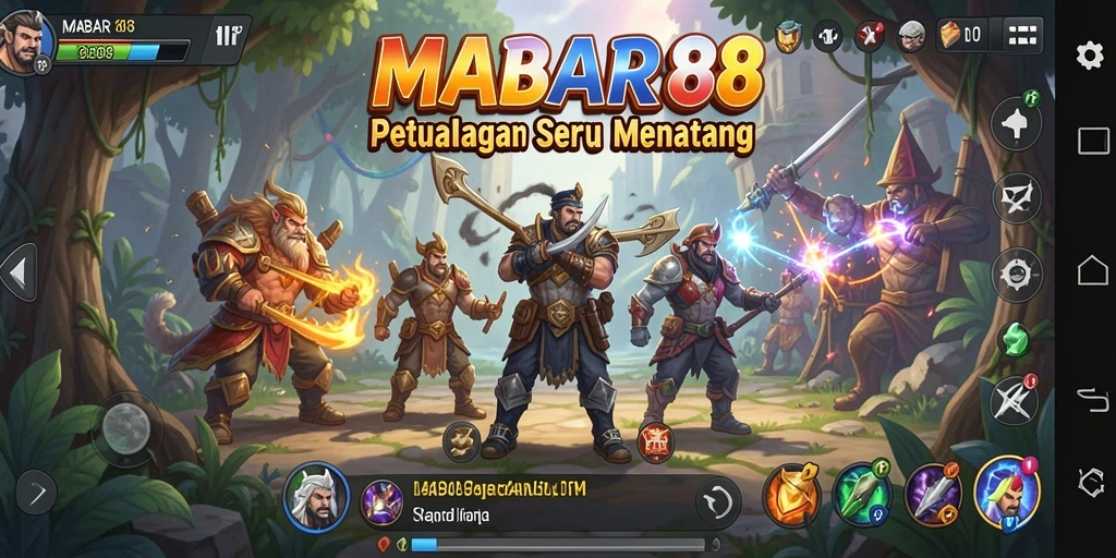 Tampilan gameplay MABAR88 yang mendebarkan dan penuh aksi.