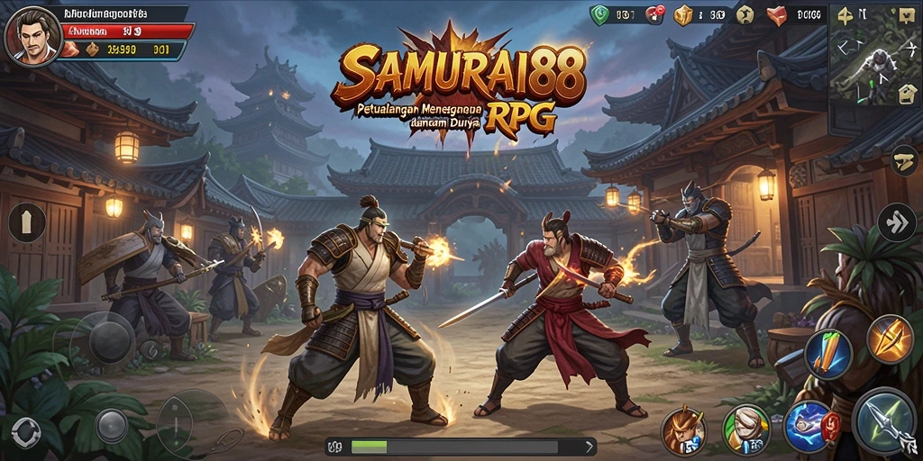 Tampilan gameplay menarik dari SAMURAI88 dengan aksi RPG yang mendebarkan.