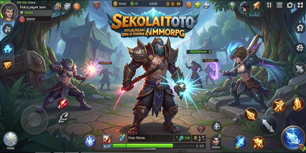 Tangkapan layar gameplay <strong>SEKOLAHTOTO</strong> yang menunjukkan aksi seru di dunia MMORPG.