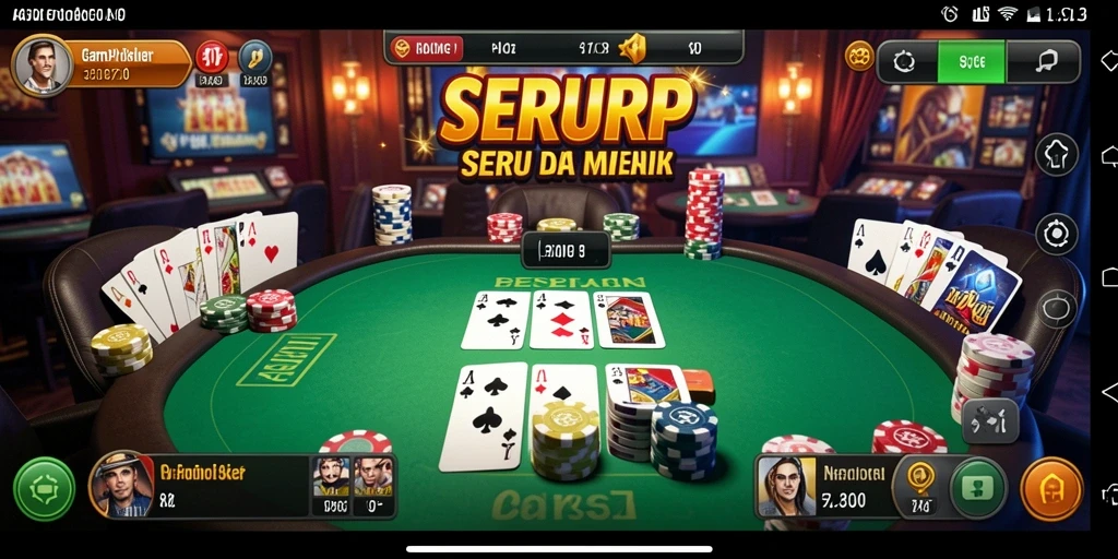 Tampilan gameplay SERURP yang seru dan menarik dalam Poker.