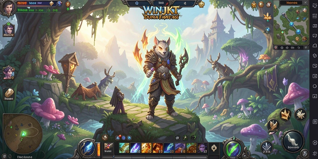 Screenshot gameplay WINJKT menampilkan aksi seru dalam pertarungan MMORPG.